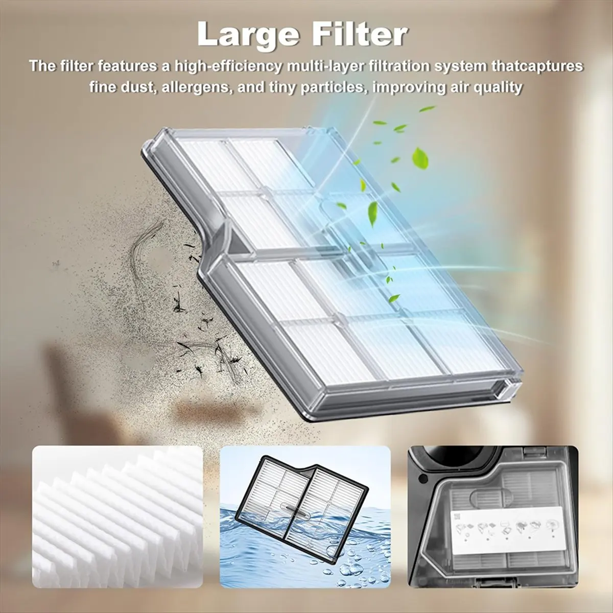 

Запасные части YDSC для робота-пылесоса Roborock Saros 10: основная и боковые щетки, HEPA-фильтр, мешки для сбора пыли, аксессуары для швабры