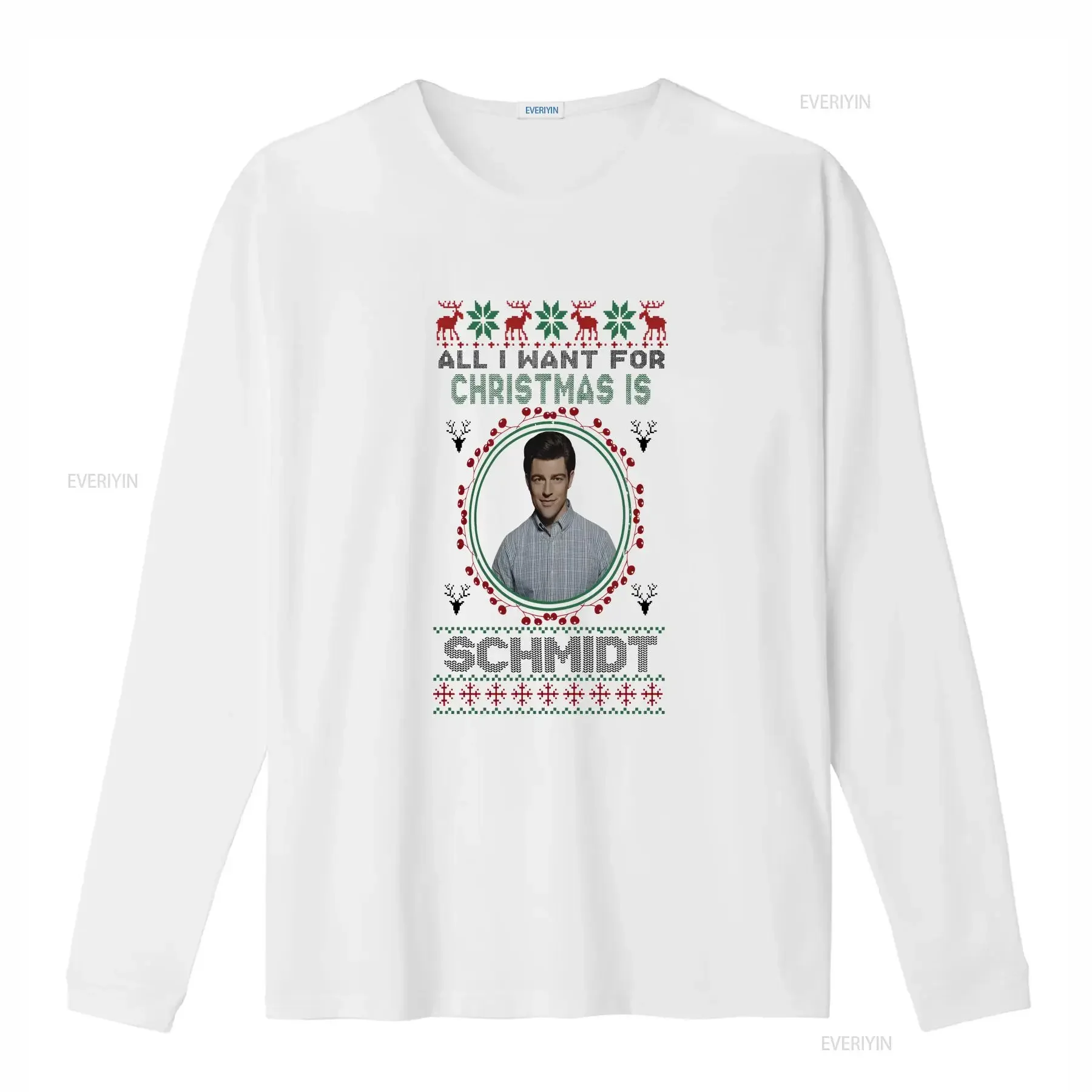 SchmidT T Shirt All I want For Christmas is SweaT Sweater Cotton Clothing vintage Washed Casual streetwear Versatile vintage