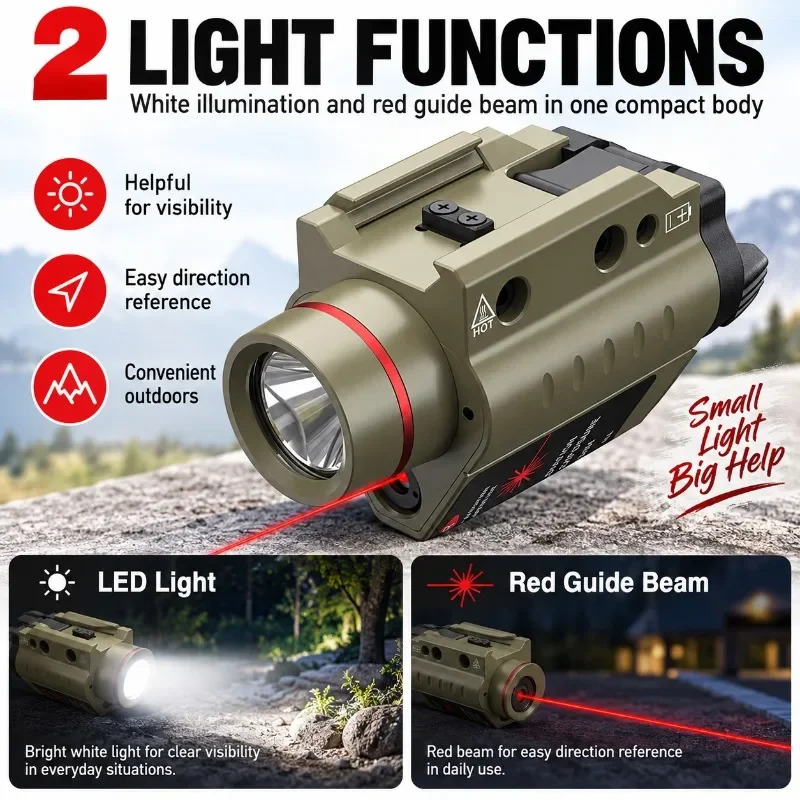 M6 2 in 1 LED Torch Aluminum Alloy Casing High Bright Portable Outdoor Lighting Lamp
