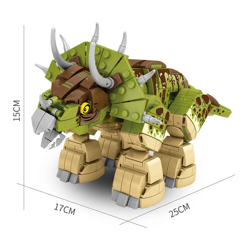 Jurassic Mech Dinosaur Robot Building Blocks City World Park Tyrannosaurus Triceratops Figures Bricks Children Toys Set Gifts