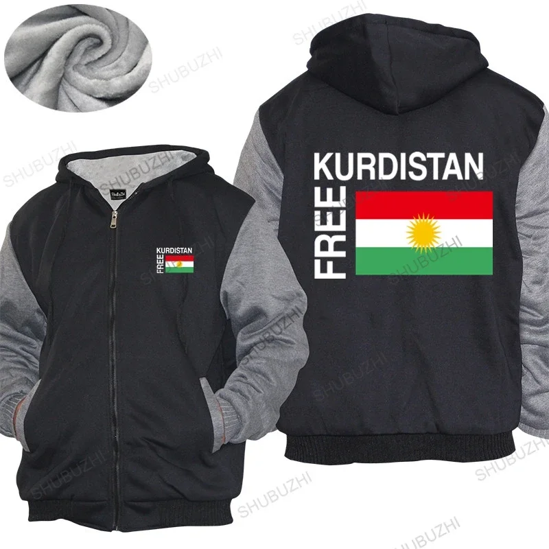 Cotton warm coat Men winter zipper Tops Free Kurdistan thick hoody Flag Kurdistan Men shubuzhi hoodies Cotton Brand thick hoody