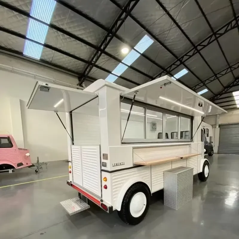 SFW Certificate Stainless Steel Frame Mobile Food Truck Full Equipment Rust Resistant 2-Year Warranty for Outdoor Events