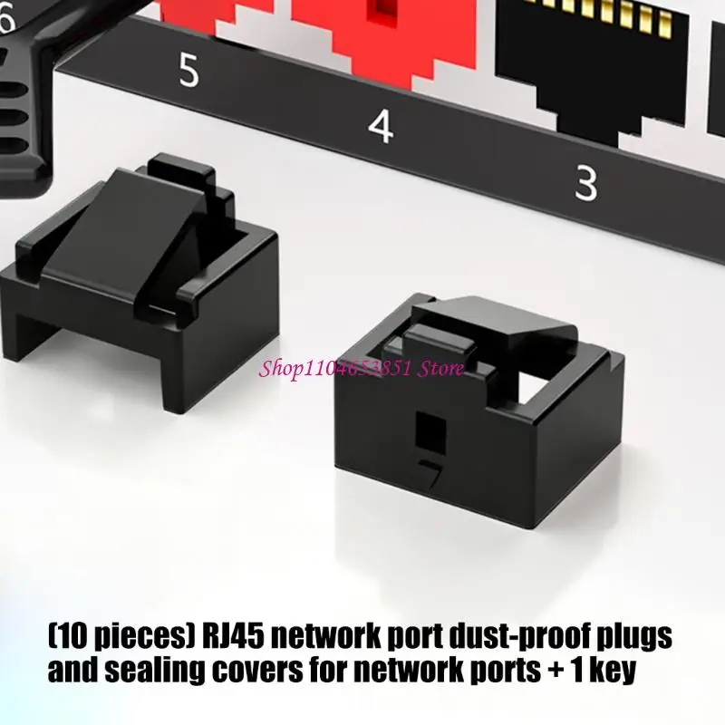10Pcs RJ45 Ethernet Port Protectors Caps With Locking Mechanism And Included For Networking Protections
