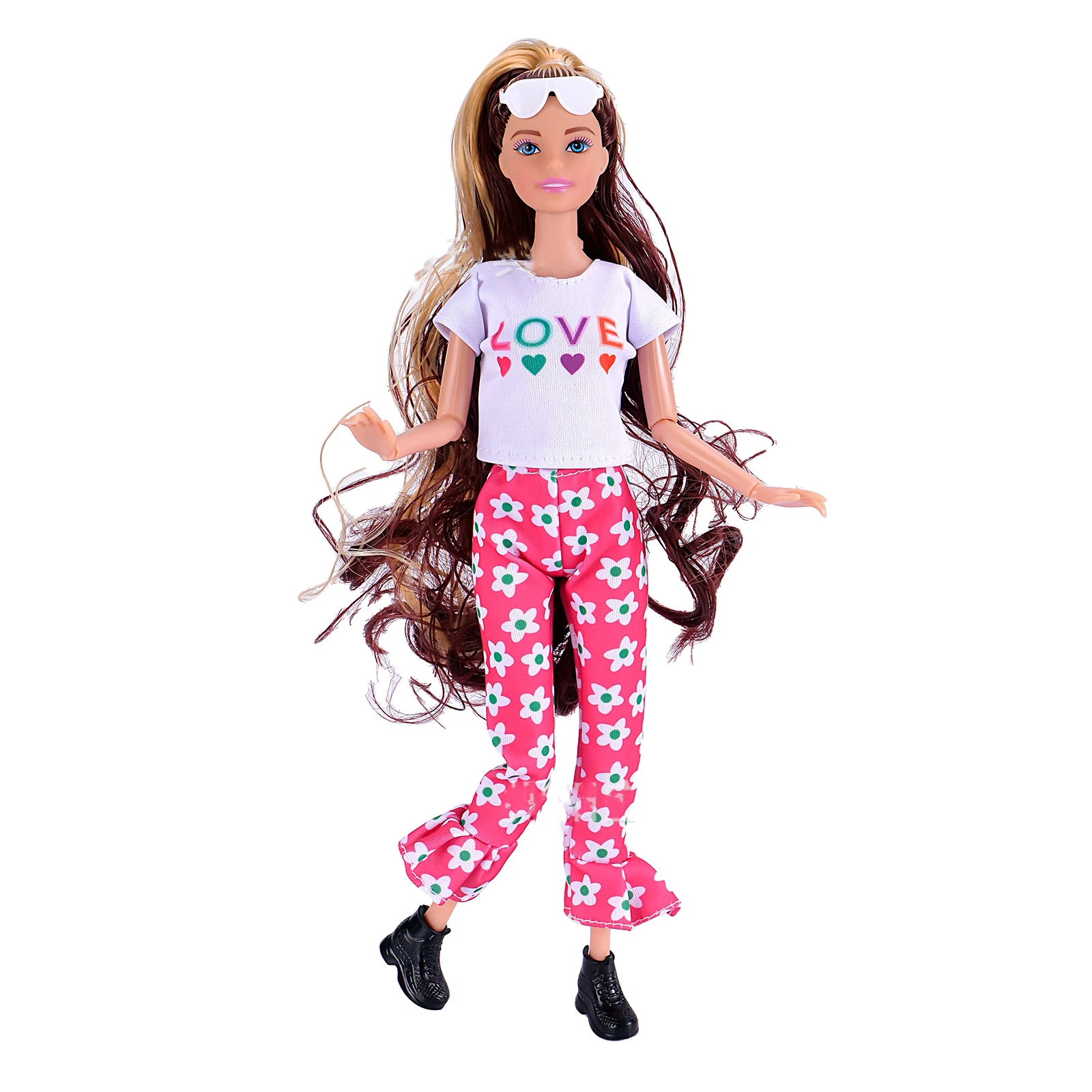 Bela maquiagem supermodelo boneca 1/6 moda boneca 30cm meninas brinquedos vestir-se conjuntos multi-articular móvel crianças brincar de casa brinquedo