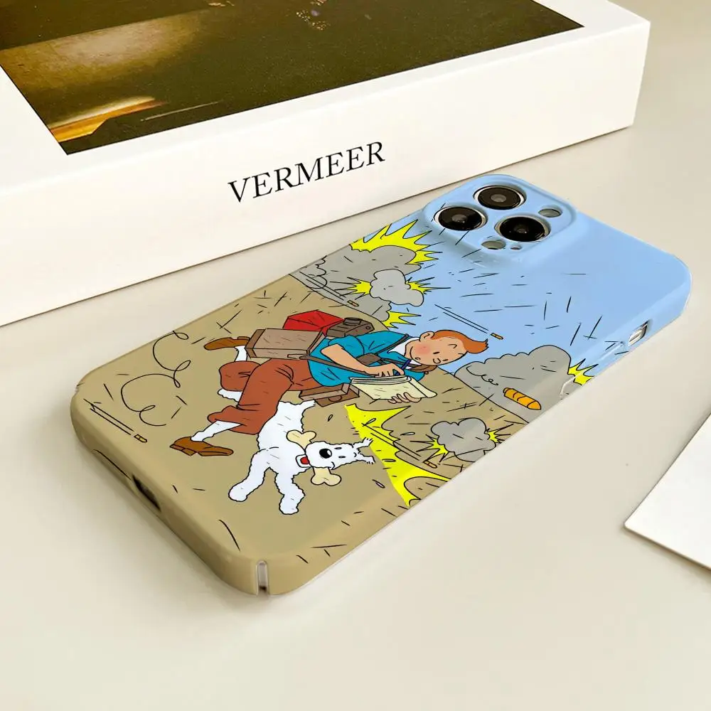 Die Abenteuer von Tintin Handyhülle für iPhone 17 Air 16 15 13 11 14 12 Pro Max Xr X Xs Plus Glatte und umfassende Schutzhülle