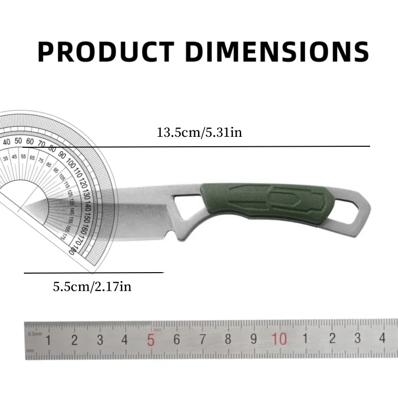 2024 Mini-EDC-Messer für den Außenbereich, multifunktionales Nackenmesser, tragbar, klein und gerade, für den Campinggebrauch