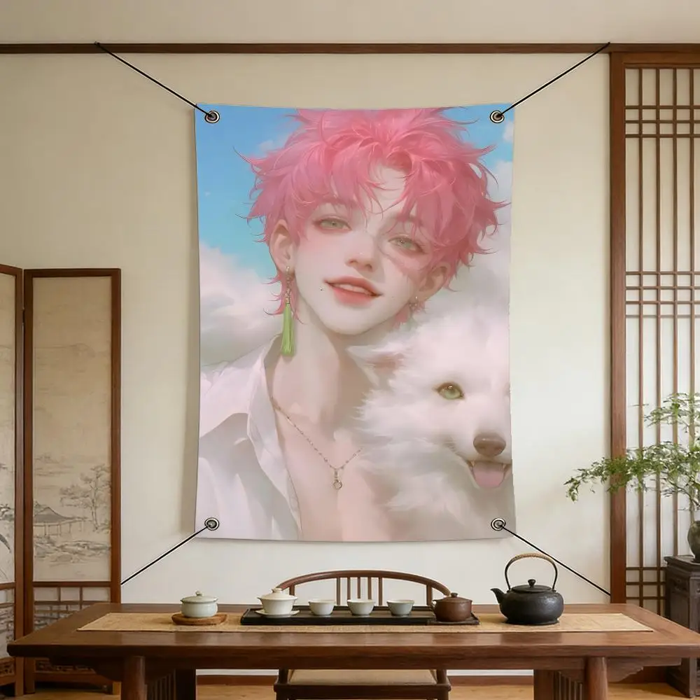 Art P-Pink B-Boy Flags Flags are suitable for outdoor camping, live streaming, music festivals, home décor, and parties
