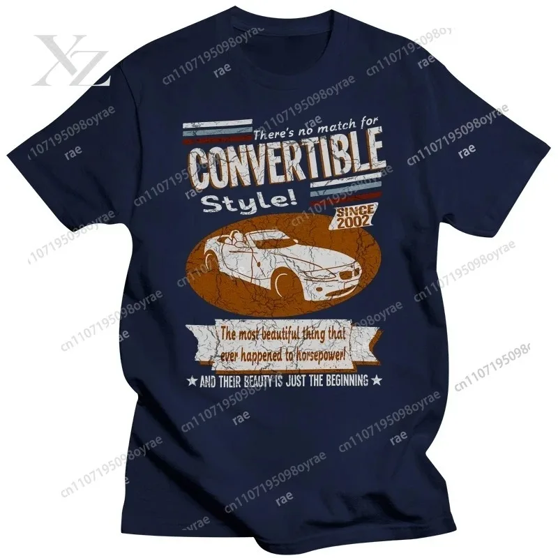 Premium Hot Sale Z4 Convertible Retro Style Men's Car T-Shirt For 2025 2002 Durable Oversized Tee
