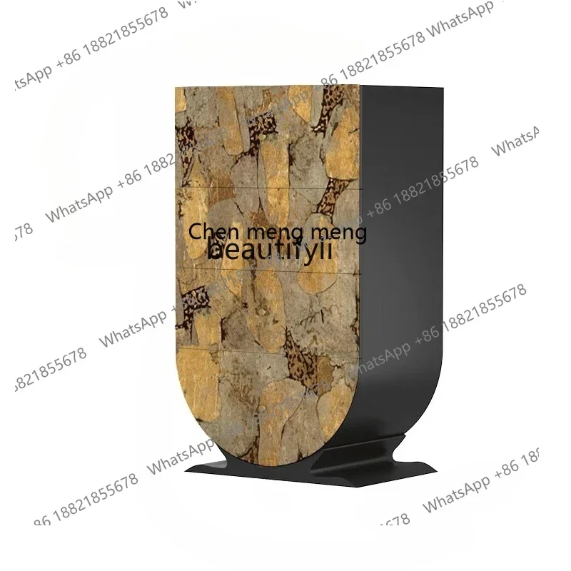 

ss1001 High-end light luxury art solid wood chest living room home designer bedroom bedside storage cabinet