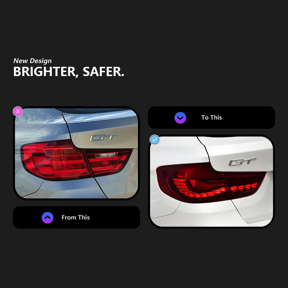 Applicable to BMW 4 Series M4 F32, F82, F33, F83, F36, 418, 420, 430 GTS with dragon scale LED tail lights