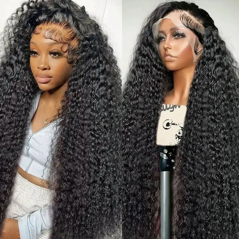 250% Density 30 40 Inch Deep Wave 13x6 HD Lace Front Human Hair Wig Brazilian Loose Water Curly 13x4 Lace Frontal Wig Human Hair