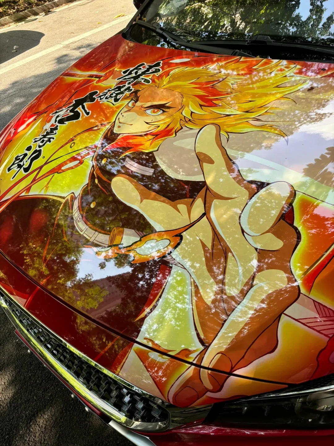 Demon Slayer Rengoku Kyoujurou Custom Made PET wrap film Vinyl for car wrapping  Applicable to all models  Car Wrap Covering