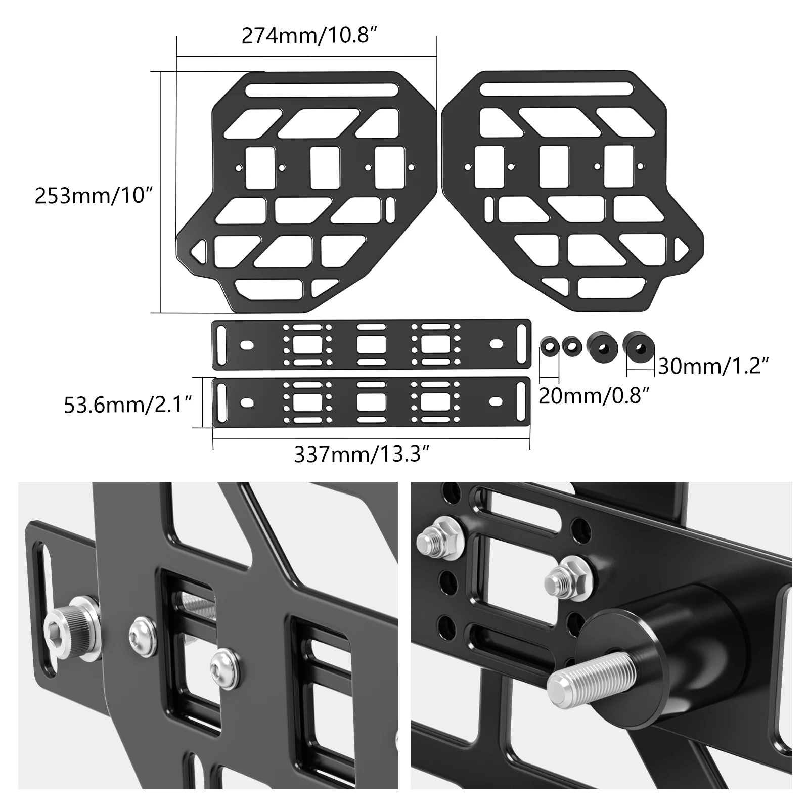 For Harley Dyna Street Bob FXDB 2006-2017 Adjustable Saddlebag Brackets Low Rider FXDL Fat Bob FXDF Super Glide FXD Wide Glide - view 6