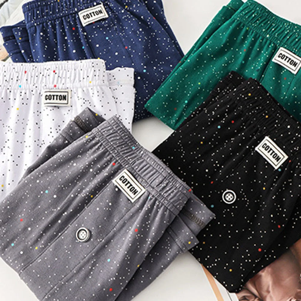 1pc Men's Cotton Underwear Boxers Four Corners Shorts Thin Breathable Comfortable Intimate Underwear Panties