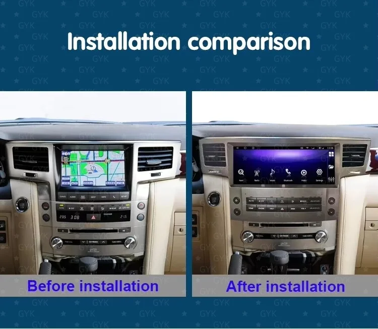 12.3''  Multimedia Player For Lexus LX570 2008-2015 Android Navigation GPS Stereo Wireless Carplay Touch Screen Head unit 4G