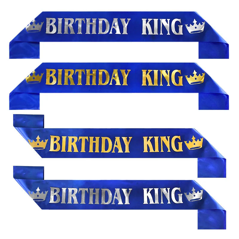 Gold-Schwarze Geburtstagskönig-Schärpe für Männer, Jungen, Mädchen, Happy 16, 18, 20, 30, 40, 50, 60 Geburtstagsfeier-Dekoration und Zubehör – Detail 7