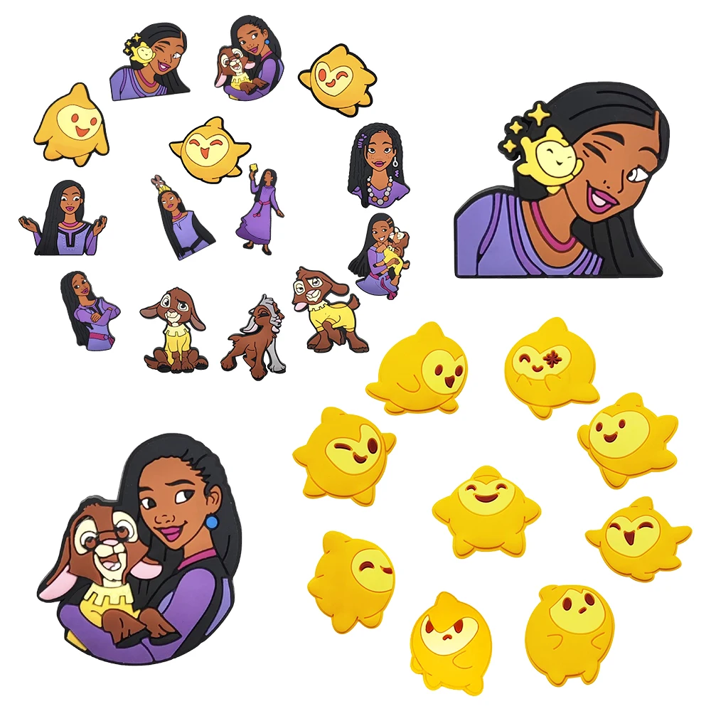 

Disney Wish Asha, 6-115 шт., подвески для обуви, сумка для обуви из ПВХ, аксессуары для обуви «сделай сам», аксессуары для различных пещерных производств, рождественский подарок для мальчиков и девочек ﻿