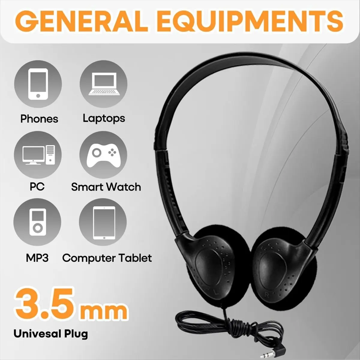 AAAE 12 Pack Kids Headphones for Classroom School Students, Headphones for Students Children Toddler Teens