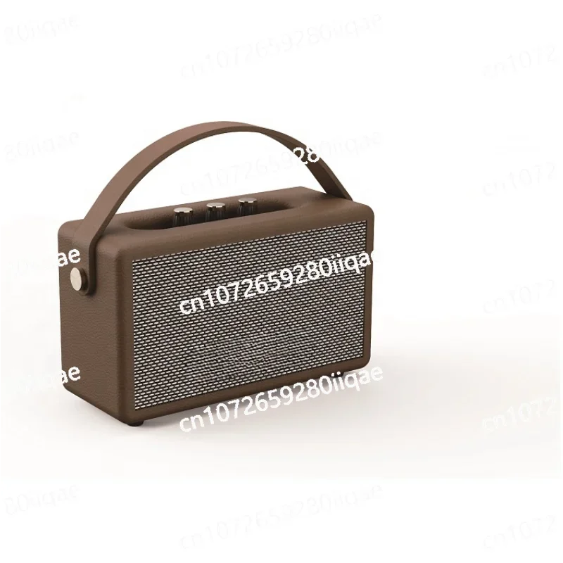 Home popular electronics 2.5 inch wooden and leather bluetooth 40w mini audio line speaker