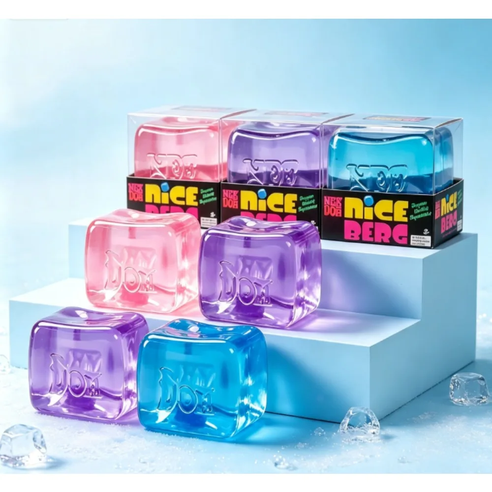 Schylling Nee Doh Jellyfish & Cube Squish Toy, Soft Jelly Squeeze Stress Relief Fidget Toy, Sensory NeeDoh for Kids & Adults view 2