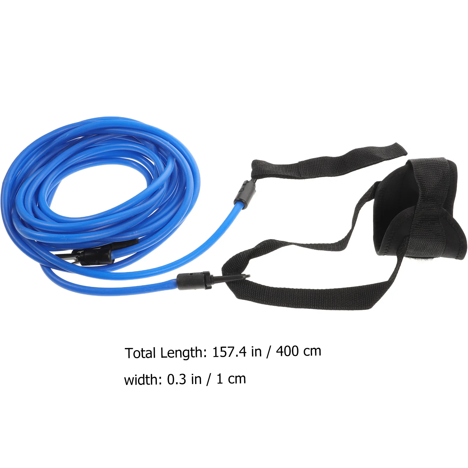 

s Blue Elastic Tube 6x10x4m Resistance for Swimming Gym Fitness Ankle Straps Adjustable Cuffs Portable Supply