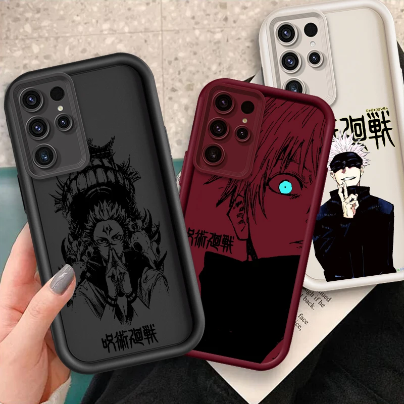 Anime Jujutsu Kaisen For Samsung Note 20 S24 S23 S22 S21 S20 Ultra Plus FE A25 A23 A22 A15 A31 5G Eye Ladder Funda Phone Case