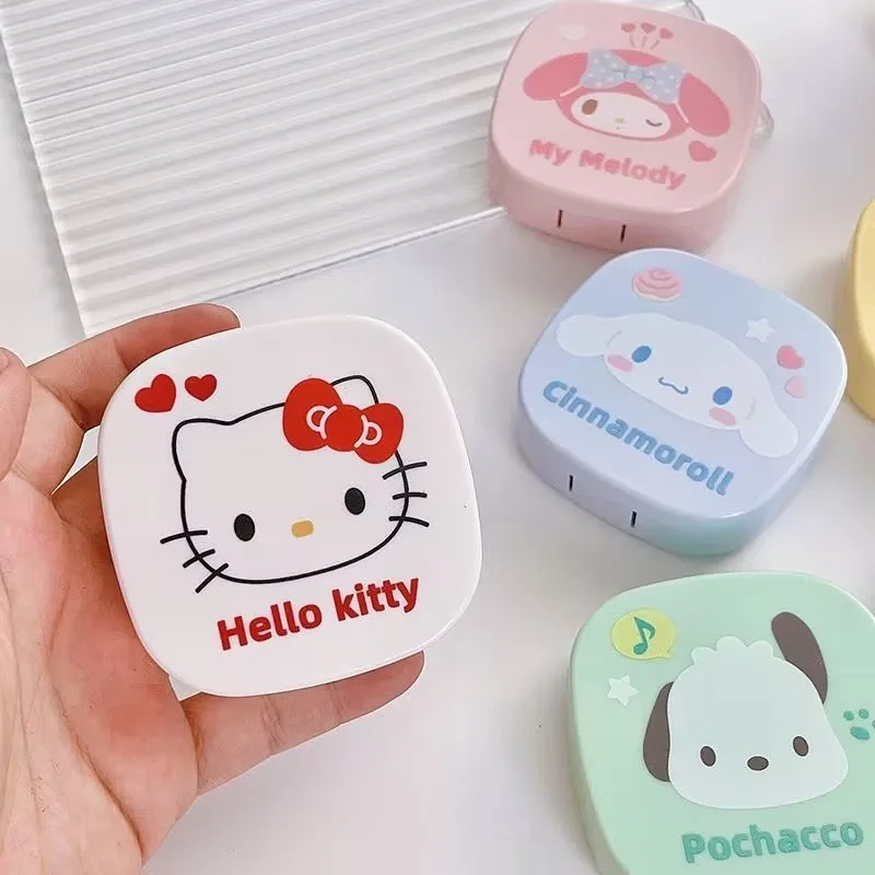 1Pcs Cute Cartoon Big Head Pacha Dog Kulomi Yugui Dog Contact Lens Contact Storage Disinfection Box Contact Care Box Fashion New