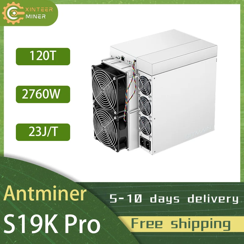 Bitmain Antminer S19k Pro (120Th)  Bitcoin Miner BTC/BCH/BSV  SHA256  Air-cooling Miner