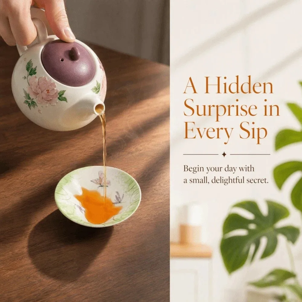 Wisteria Exquisite Hidden Cat Cup 30ml Creative Ceramic Teacup Tradition Vintage Tea Bowl Handicrafts