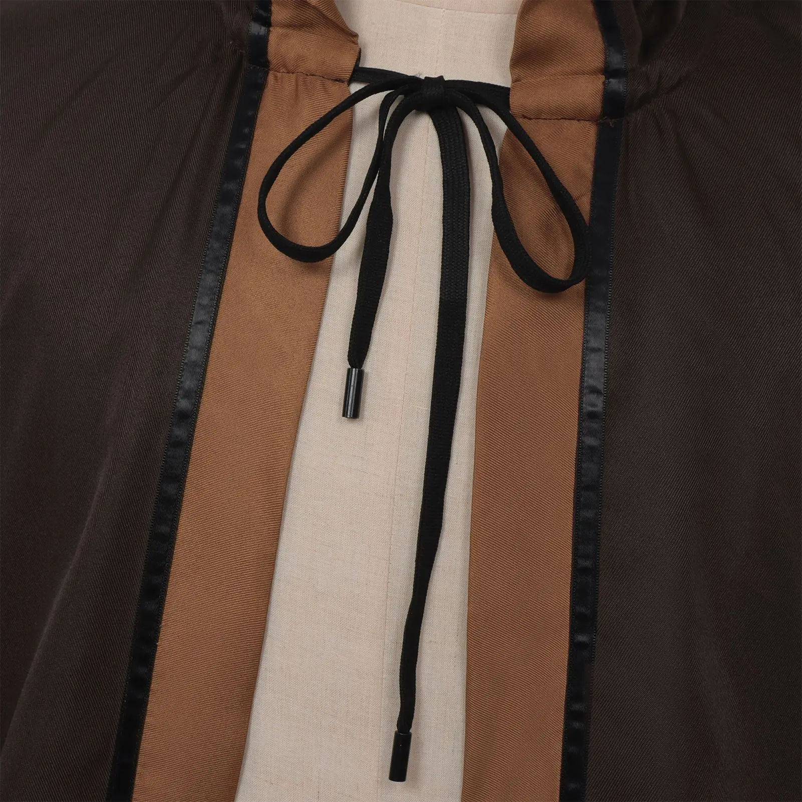 Mittelalterlicher Erwachsenen-Krieger-Umhang mit Kapuze, Unisex, Kontraststreifen, Zauberer-Robe, Halloween-Party, Festival, Cosplay-Kostüm 2026 – Detail 23