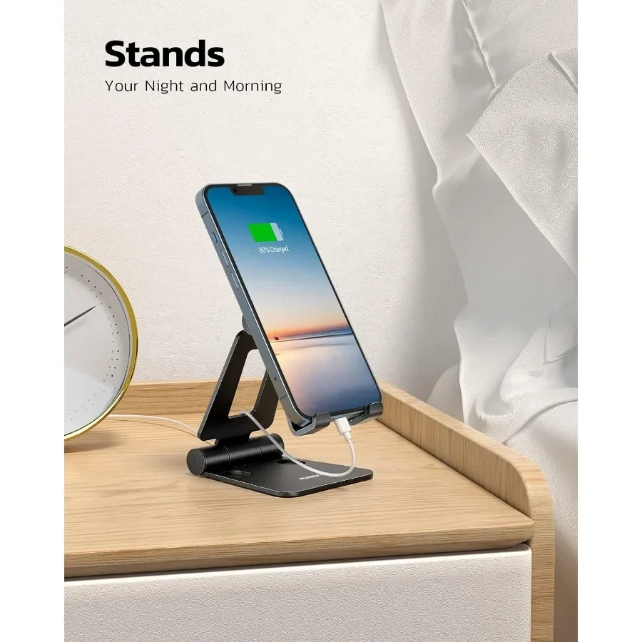 Soporte para teléfono celular plegable multiángulo compatible con iPhone 16/15/14 Pro Samsung iPad Switch Gaming Watching
