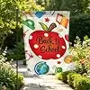 Back to School Garden Flag 12x18 Inch Double Sided Apple Pencil First Day of School Yard Flag Outdoor Lawn Yard Decor jjp