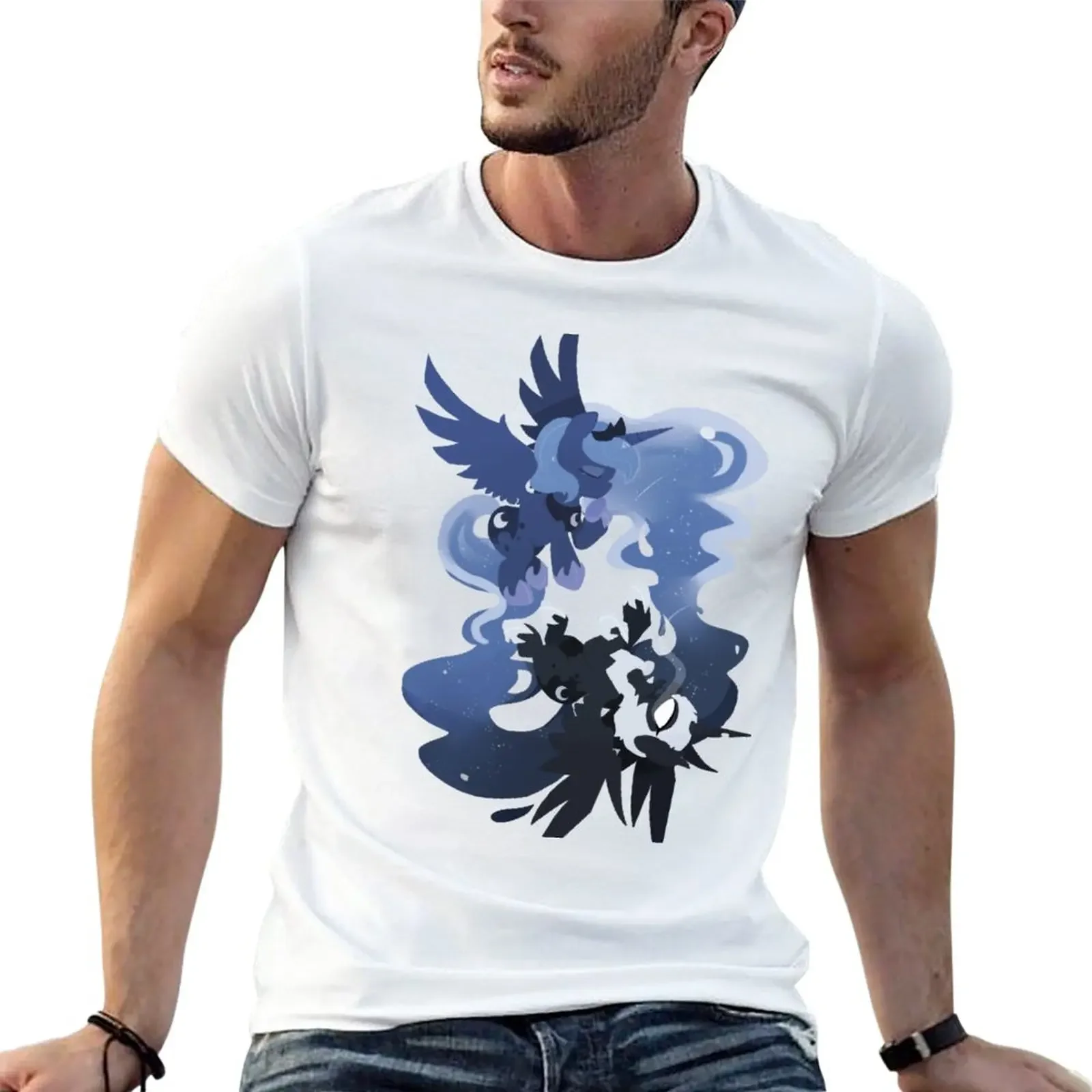 MLP: Luna + Nightmare Moon T-Shirt animal prinfor boys graphics boys animal print shirt Men\'s clothing