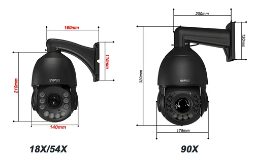 Imagen 2 del producto Zoom óptico infrarrojo 360 del crucero 30fps 8MP 4K 90X del seguimiento automático del metal del laser °   Cámara IP de vigilancia domo de velocidad PTZ POE de audio