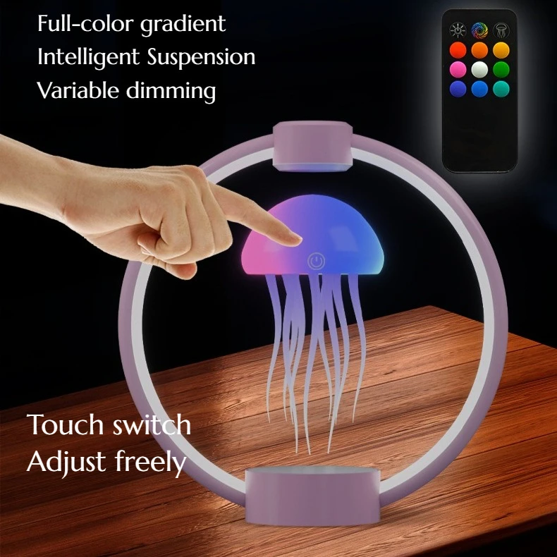 

Jellyfish Luminescent Magnetic Levitation Desktop Decoration Item Enhancing Home Atmosphere Craftwork Decoration Unique Gift