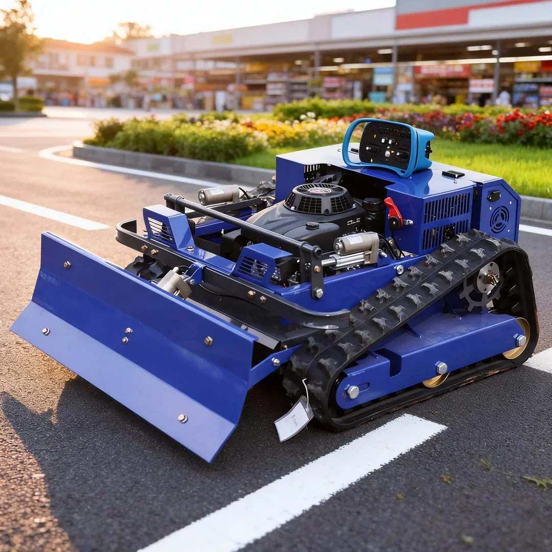

Customized Remote Controlled Lawn Mower - Cordless Low Noise Equipment with Snow Shovel for Yard Maintenance