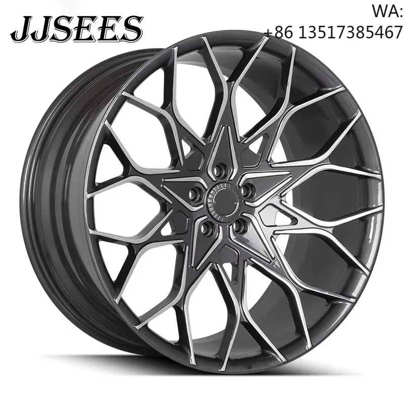 Black Machine Silver Face Wheels 16 19 Inch Car Rims 17 18 Inch 4x100 5x114.3 Alloy Car Wheels for Audi Honda Toyota