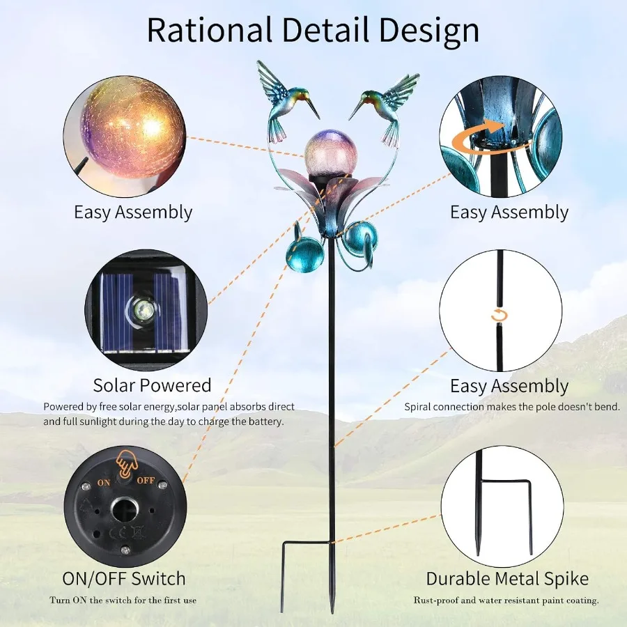 أضواء الشمسية في الهواء الطلق حديقة معدنية حصة مقاوم للماء فرقعة زجاج غلوب حديقة ديكور لمسار الحديقة فناء ساحة مع EnergyEffi #6