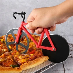 Creative Pizza Cutter Bicycle Shape Pizza Cutter Reusable Pizza Slicer Picnic Practical Stainless Steel Kitchen Accessories