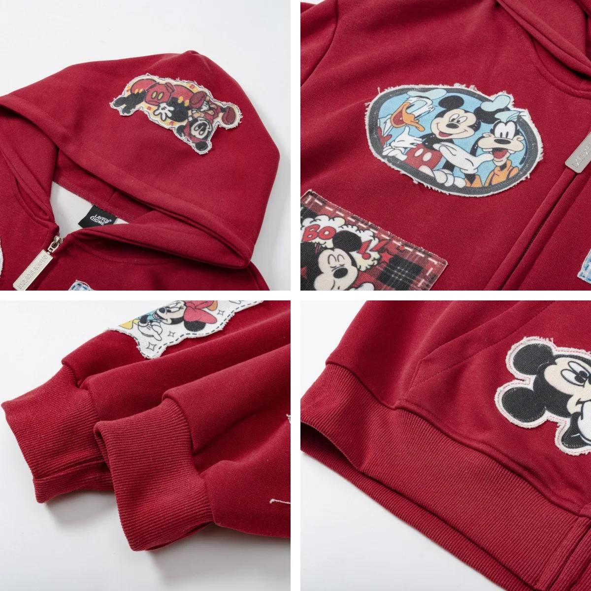 Retro Cartoon Patchwork Embroidered Hooded Cardigan Sweatshirt for Men and Women 2025 Autumn Loose Casual Versatile Jacket