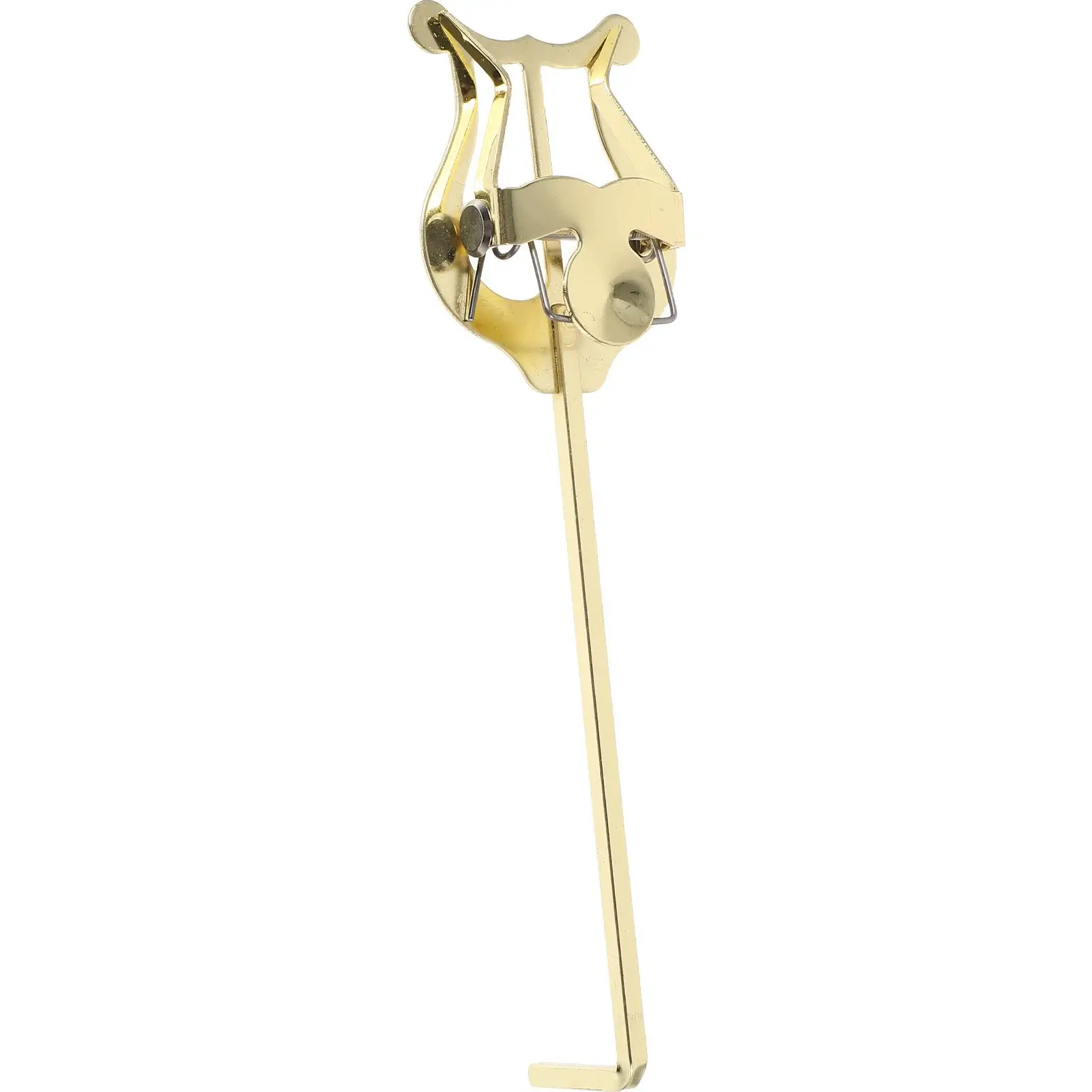 

Portable Music Score Holder Golden Trumpet Lyre Clip Durable Metal Sheet Music Stand for Marching Instruments Fits Cornets