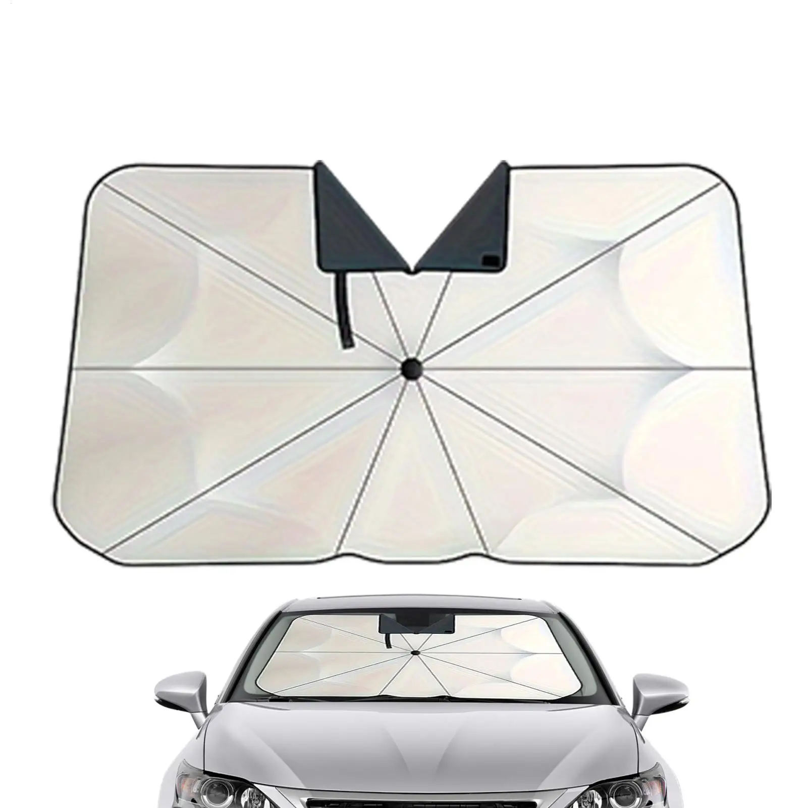 Car Parasol Summer Supplies Car Sunshade Front Windshield Sunscreen Thermal Insulation Telescopic Folding Sunshade  Visor