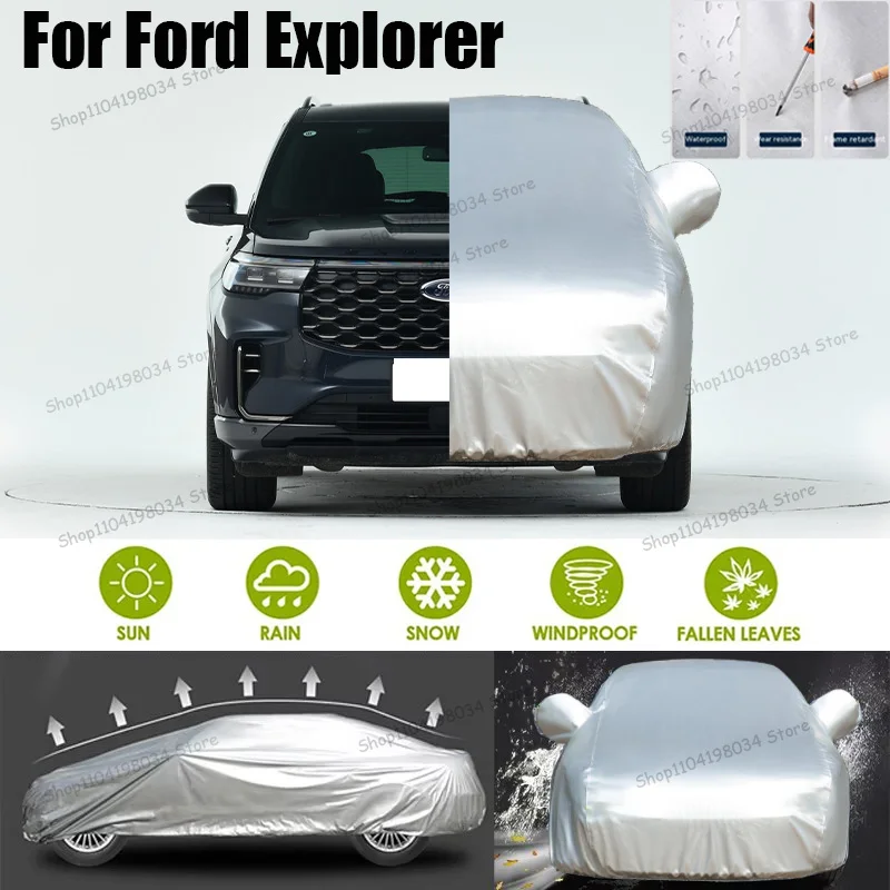 

For Ford Explorer Auto Anti snow Anti dust Sunscreen Anti-uv Anti peeling paint And Anti Rainwater 210t car cover Car cover