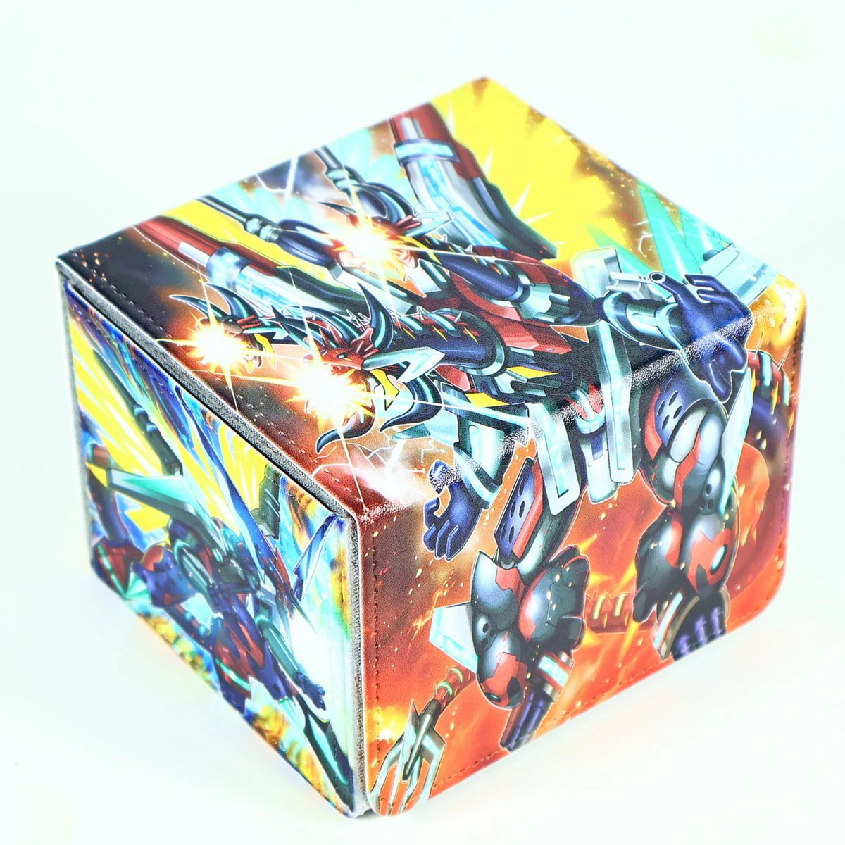 Diy Self Made Yu-Gi-Oh! Borrelend Dragon Card Storage Box Ygo Borrelshroud Dragon High-End Leather Magnetic Card Box Gift Toys
