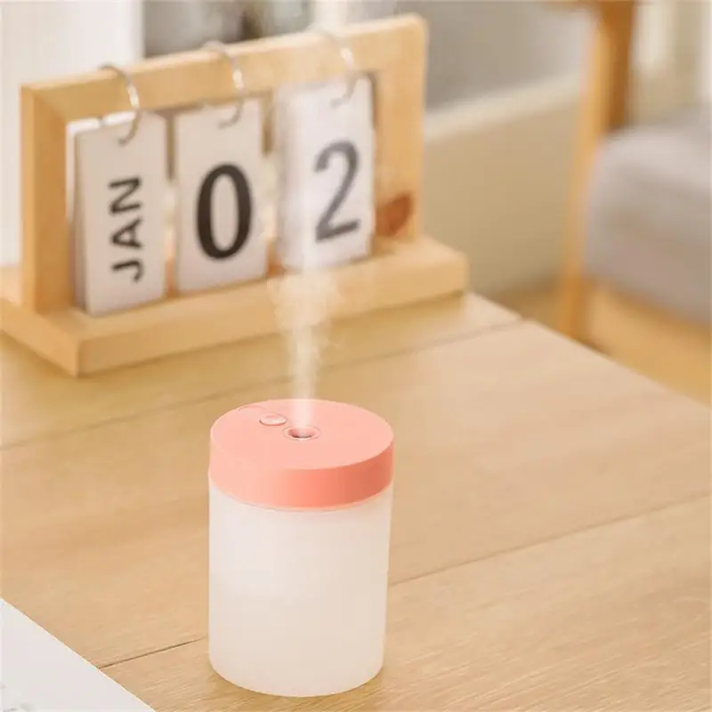 Silent Mini Humidifier 200ml USB Air Humidifier Car Mist Diffuser Water Sprayer with Color LED Night Light for Office Bedroom