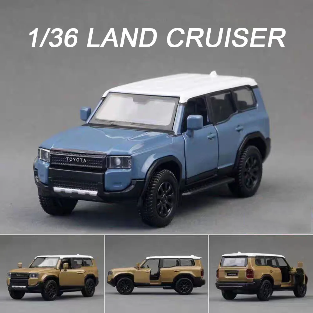 1:36 Alloy Diecast Model Cars Toys Pagani Huayra R Utopia‌ Zonda R Toyota Land Cruiser Rubber Tires Miniature Vehicle Boys Gifts