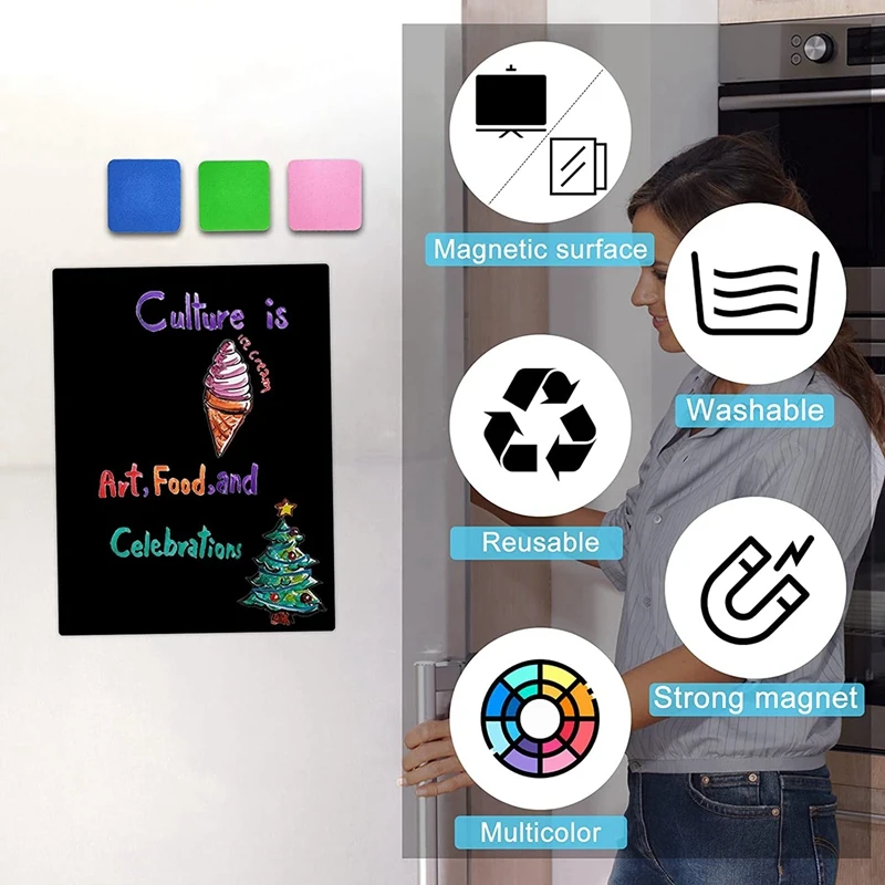 ยางลบไวท์บอร์ด60แพ็คยางลบกระดานไวท์บอร์ดแม่เหล็กแบบซักและนำกลับมาใช้ใหม่ได้สำหรับทำความสะอาด5X5x2cm ปากกาลบแบบแห้ง