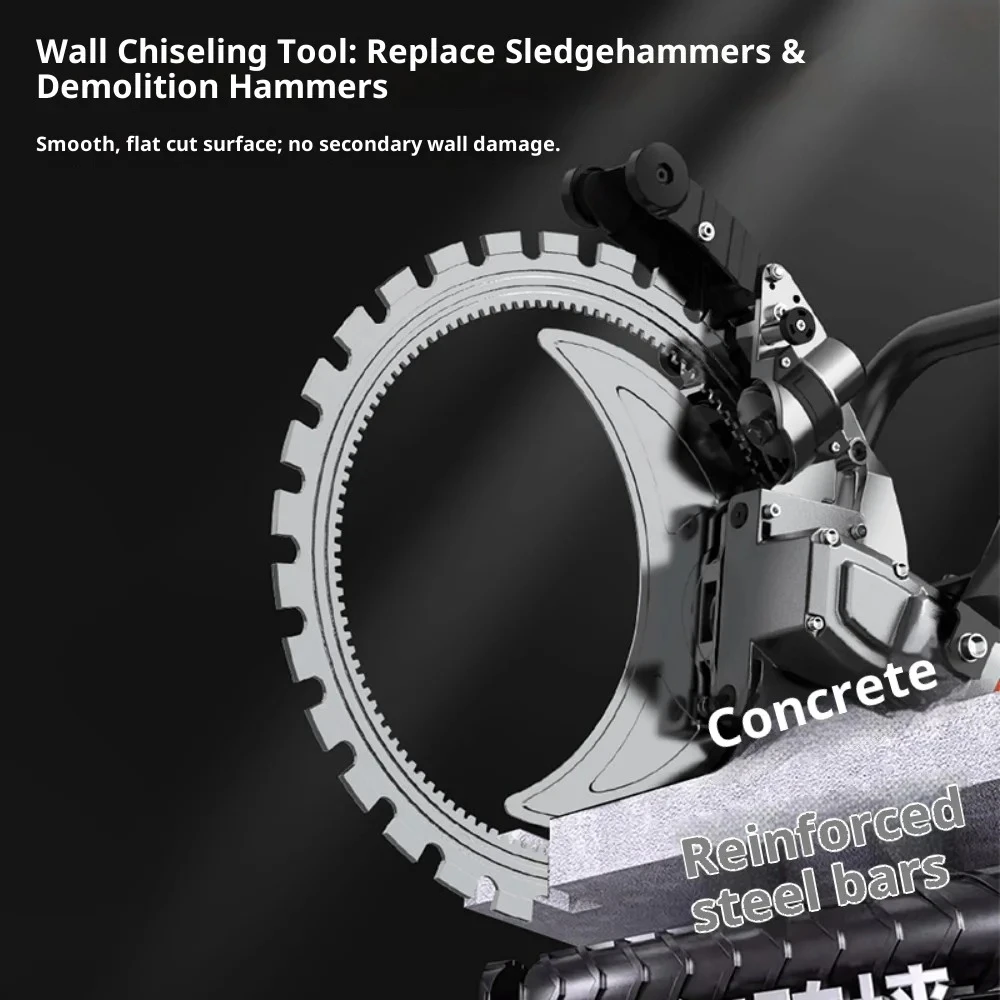 220-240V 8800W High Power Concrete Ring Saw - K410 300mm Blade & D-Shaped Handle for Wet Cutting