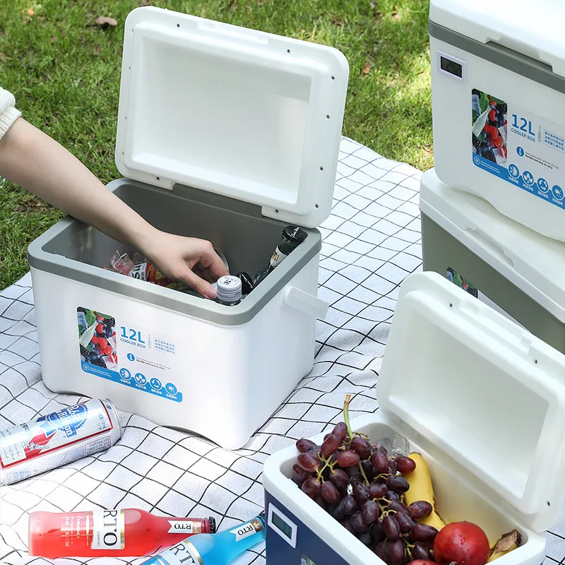 Cooler Box Large Capacity 6L 12L 20L 30L Ice Bottle Cooler Portable Fresh-Keeping Incubator Mini Fridge Camping BBQ Equipment