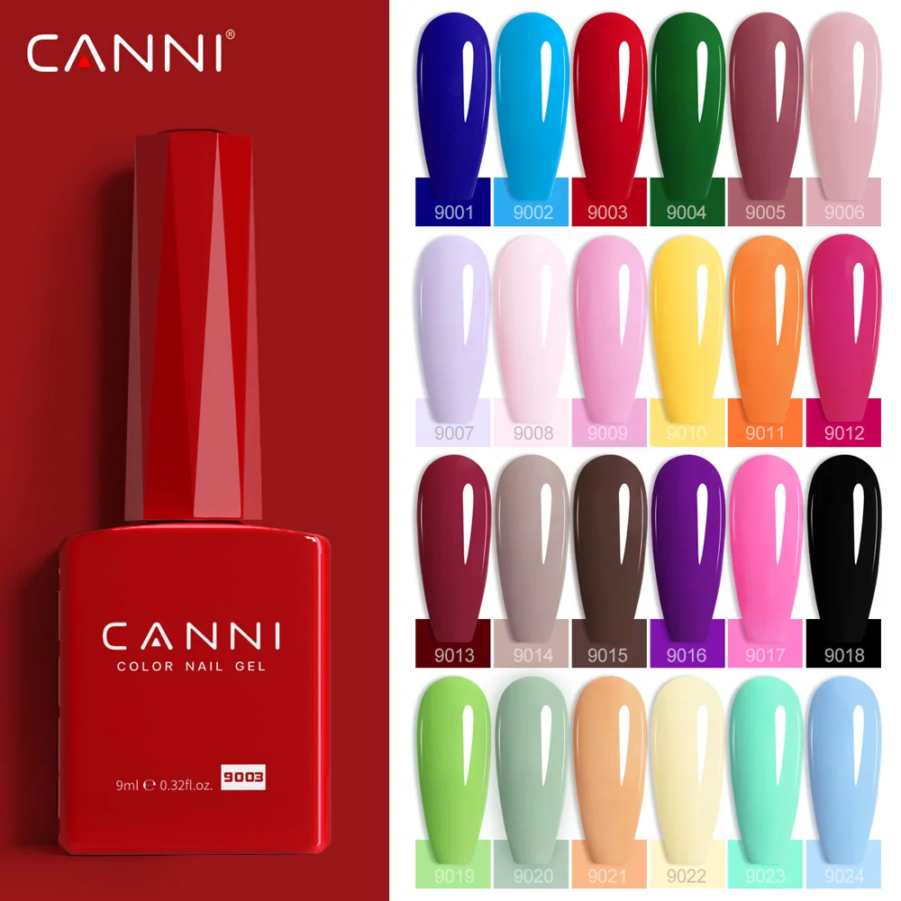 

9ml CANNI Hema TPO Free Semi Permanent Nail Gel Polish Full Coverage Color Gel Varnish Long Lasting Diamond Tempered Top Coat